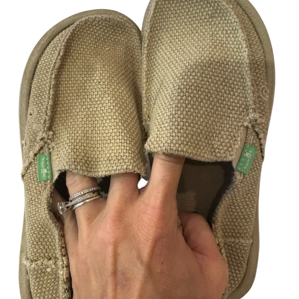 Kids Sanuk Tan Slip-On Shoes